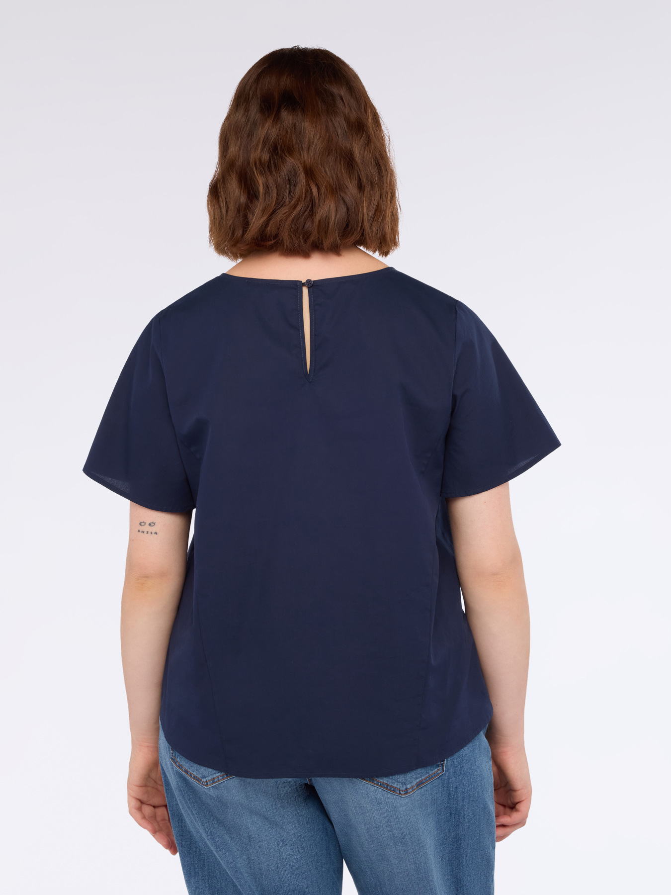 Cotton blouse with bead embellishments image number 1