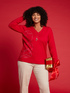 Maglia con disegno volpe in strass in viscosa LENZING&trade; ECOVERO&trade; image number 4