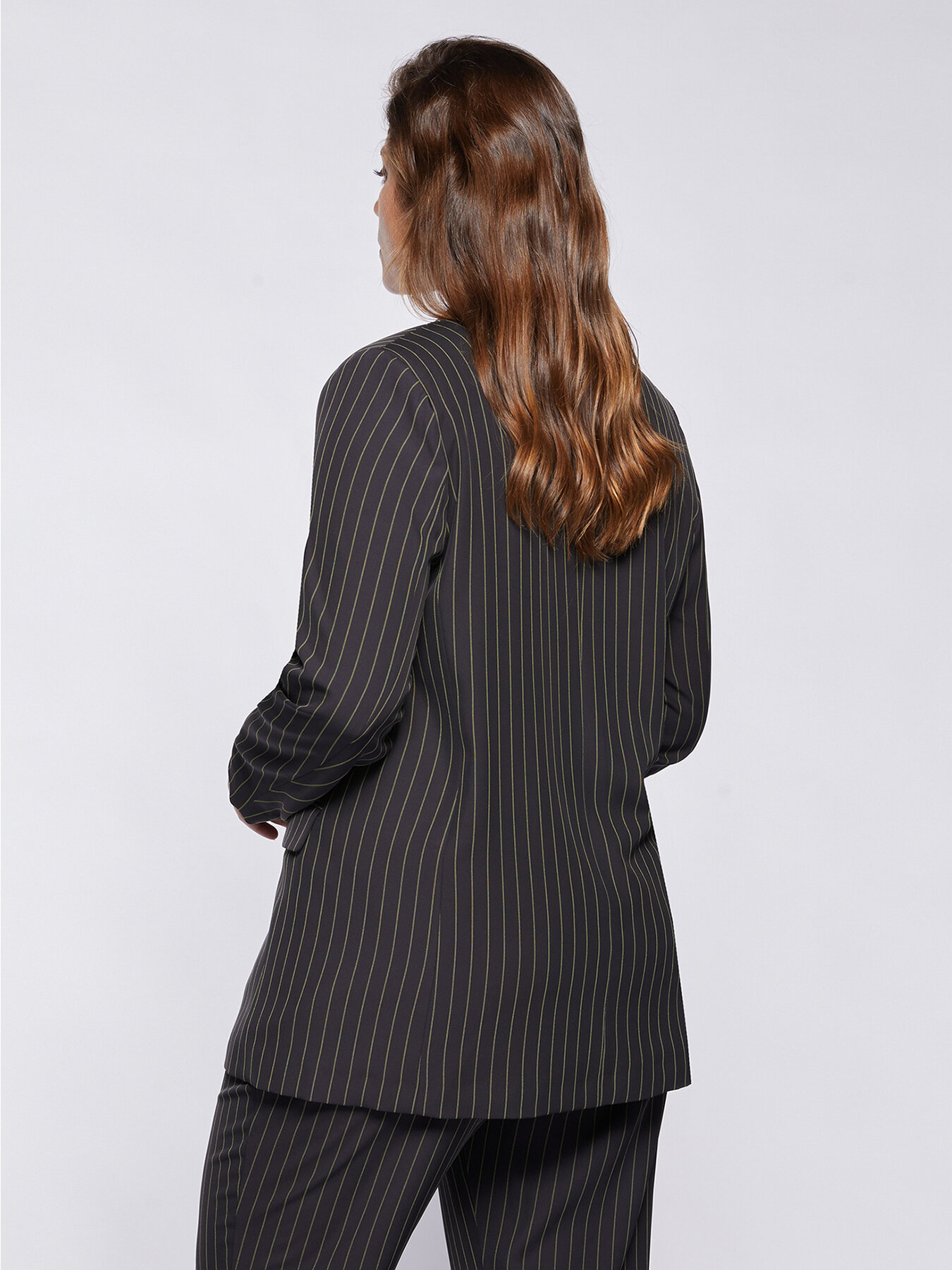 Blazer in tessuto gessato image number 1