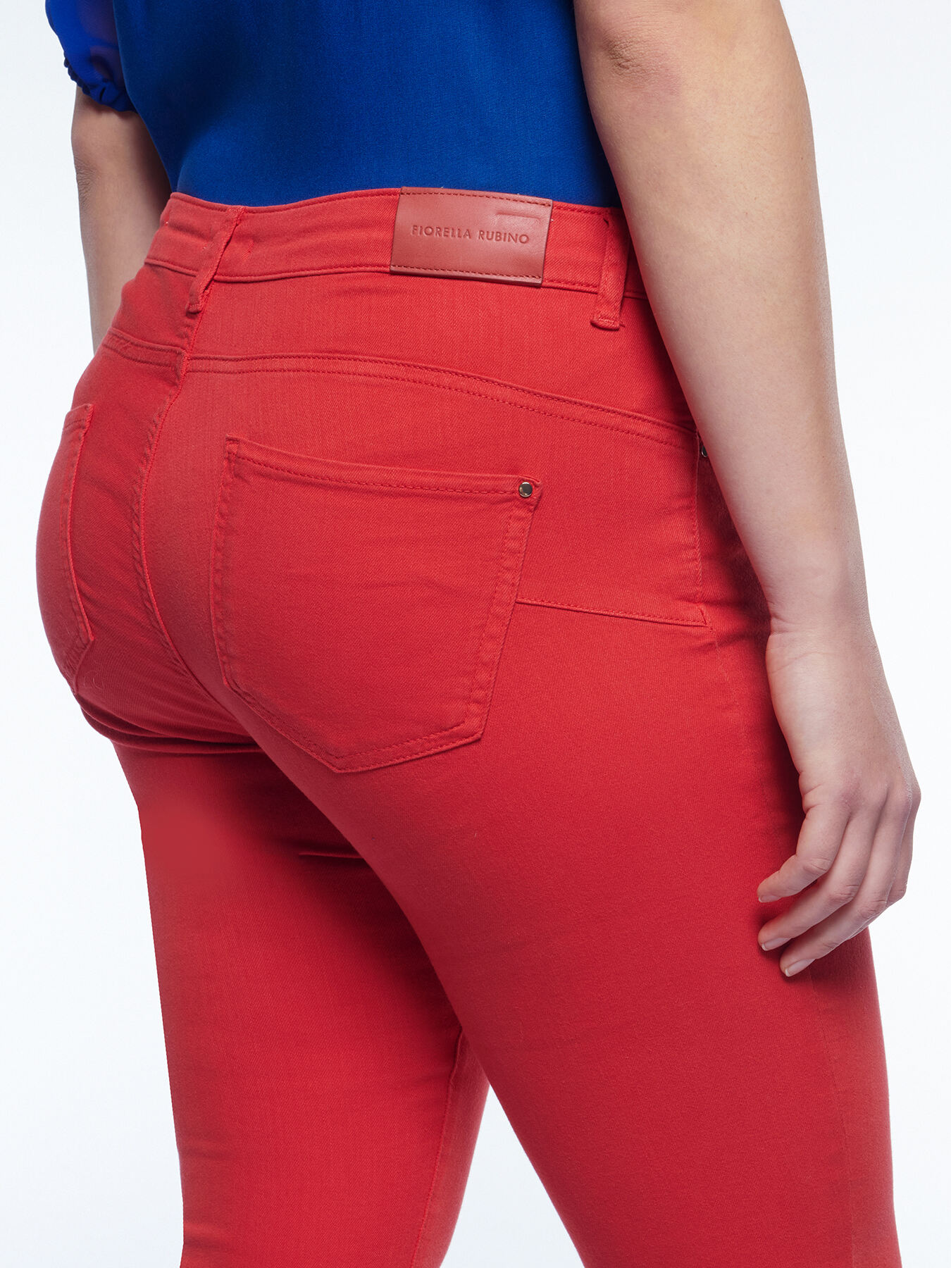 Skinny Baisc-Hose aus Colour Denim image number 2