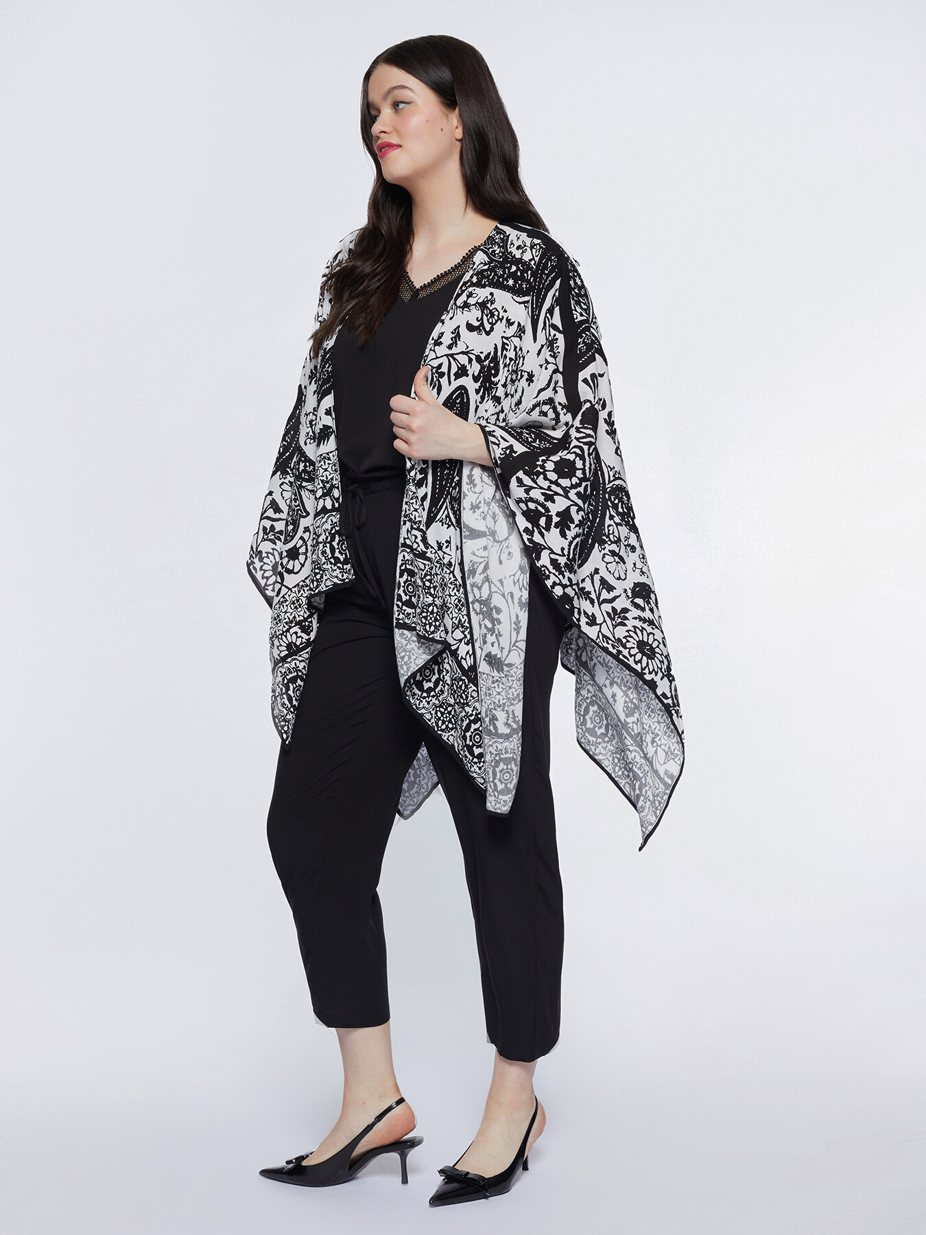 Printed poncho image number 2