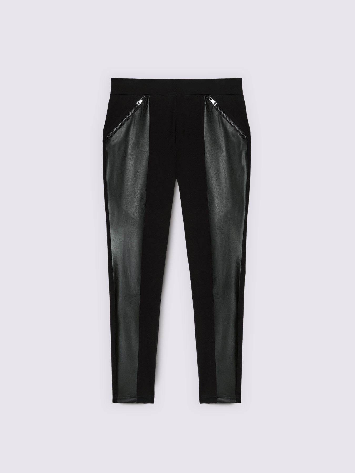 Leggings aus Milano-Strick und beschichtetem Stoff image number 4