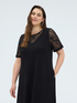 Vestito linea ad A lungo con dettagli floreali image number 3