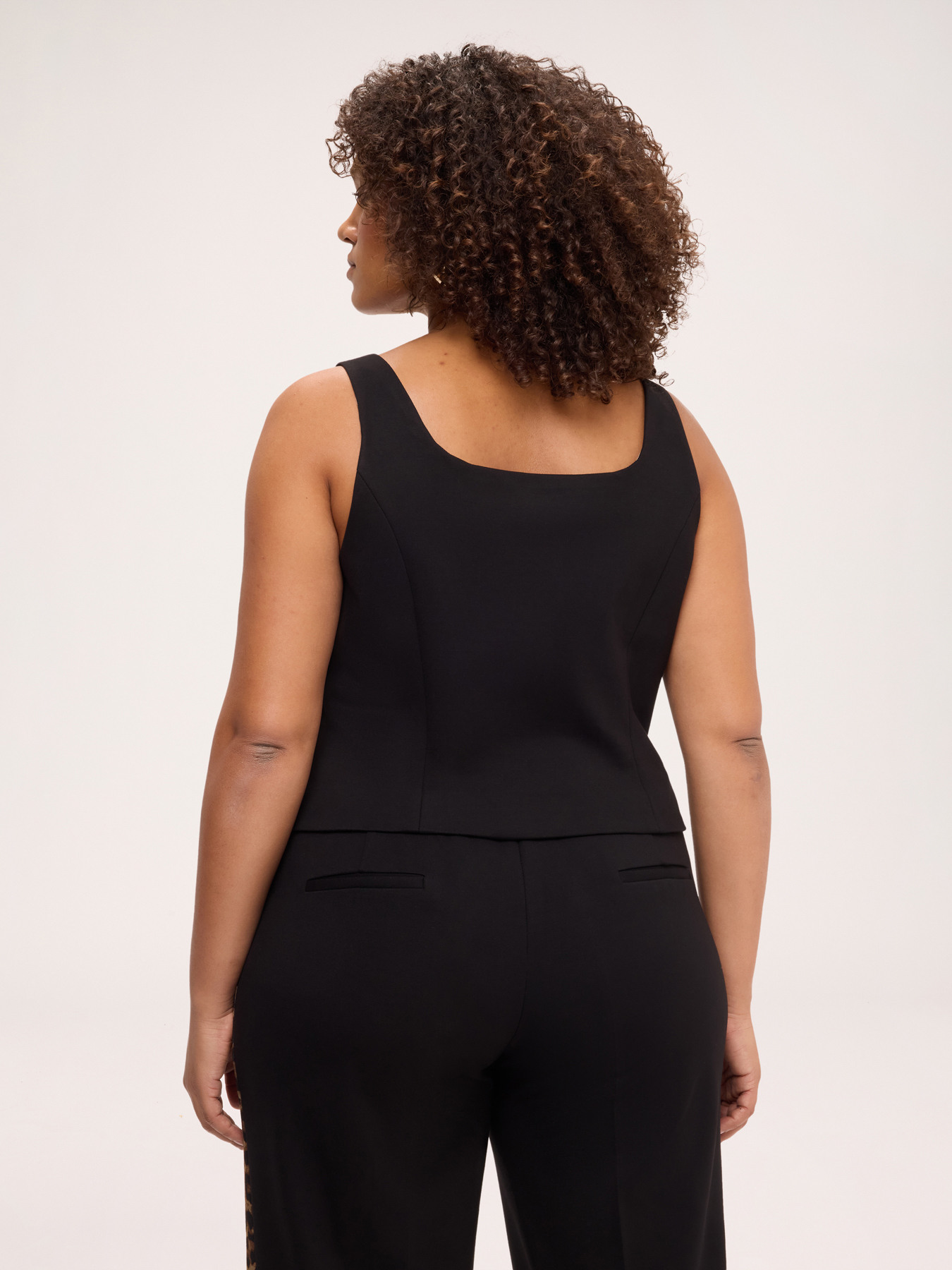 Square neckline corset top in Milano stitch image number 1