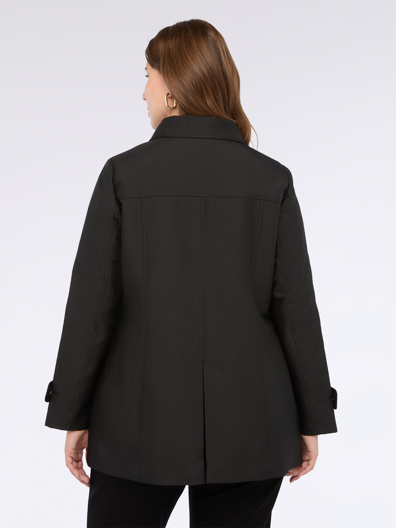 Double-breasted button trench coat image number 1