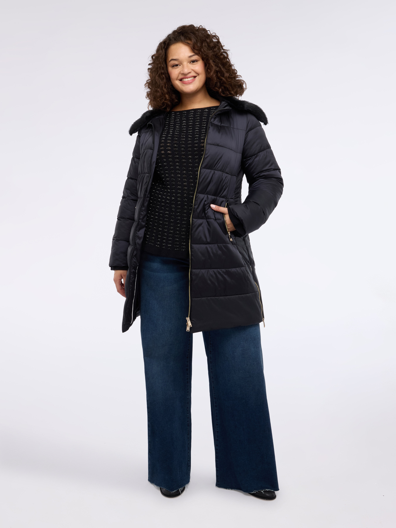 Bi-material down jacket with Sorona&reg; Aura padding image number 2