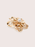 Golden flower brooch image number 3