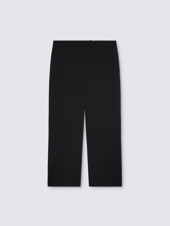 Pantalones wide leg de tejido el&aacute;stico