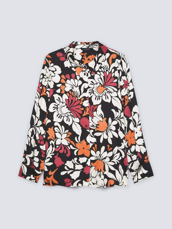 Floral viscose shirt