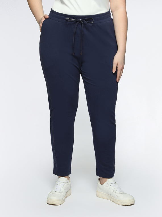 Fiorella Rubino - Pantaloni in felpa Donna, Blu Taglia: S (48-50 IT)
