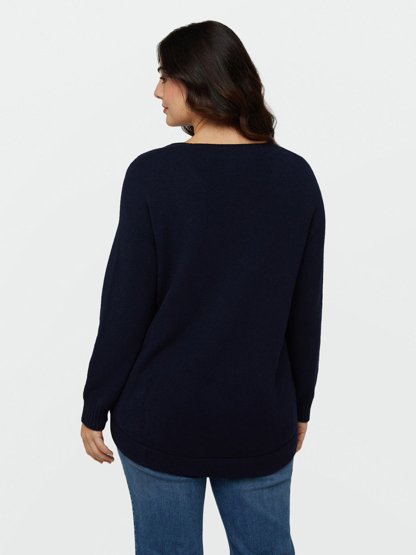 Pullover mit V-Ausschnitt und asymmetrischem Design image number 1