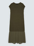 Long knit dress with flounce image number 5