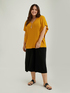 Pantalon cropped avec cordon de serrage &agrave; la taille image number 0