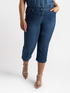 Cropped-Jeans mit kleinen Nieten image number 0