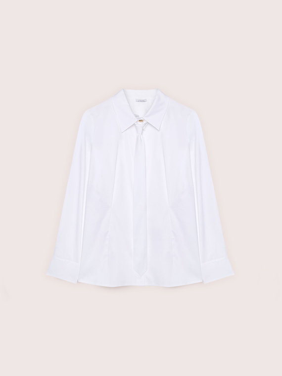 Shirt with removable tie