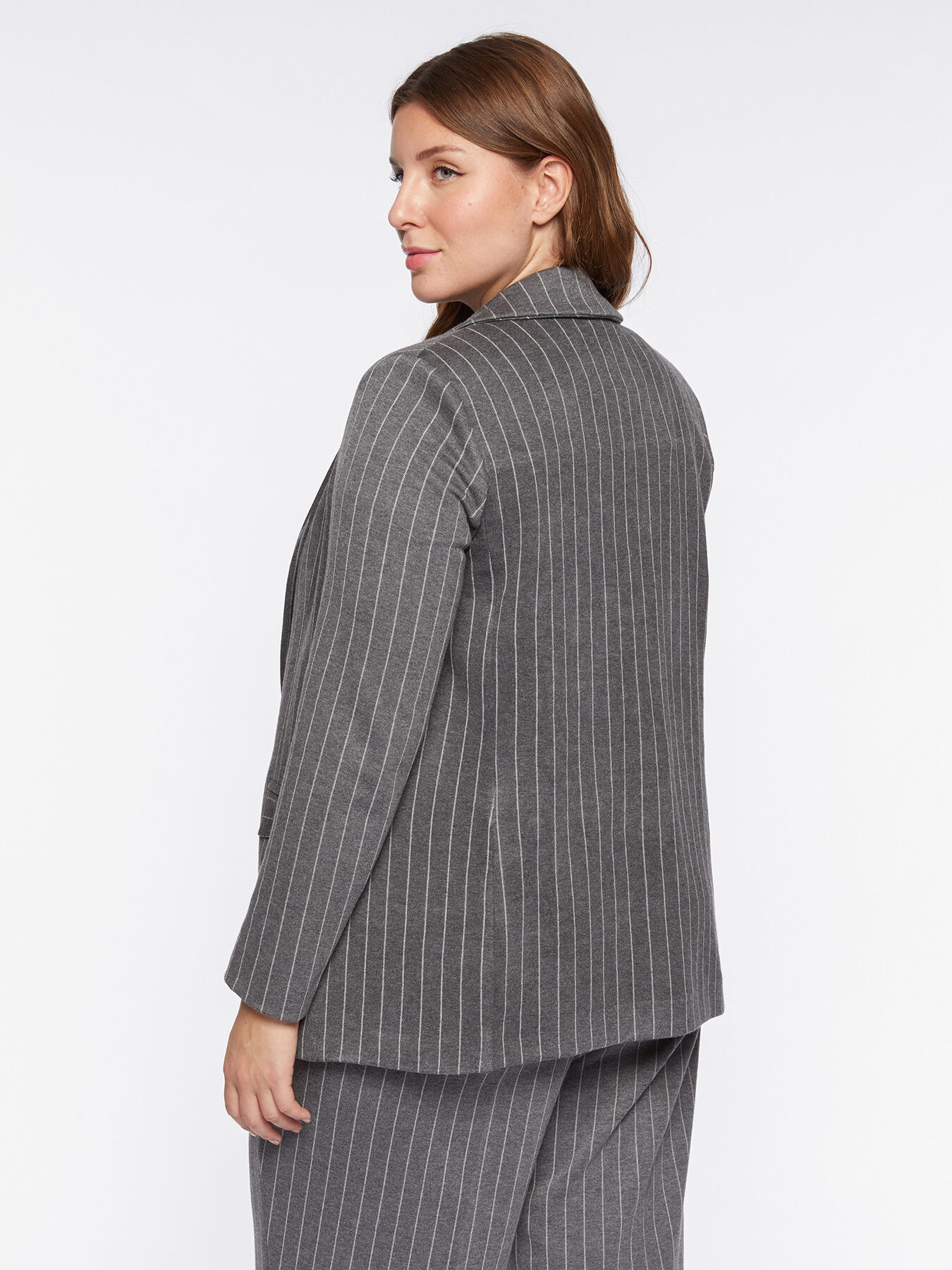 Blazer in tessuto gessato image number 1