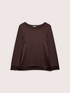 T-shirt bimaterica in raso e jersey image number 4