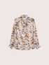 Bluse aus Satin mit Blumendruck und Schleife image number 4