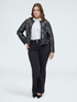 Coated fabric jacket with floral motifs image number 4