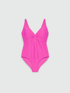 3D effect chevron design one-piece swimsuit image number 5