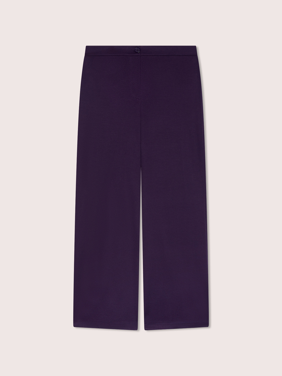 Palazzo pants in knit fabric