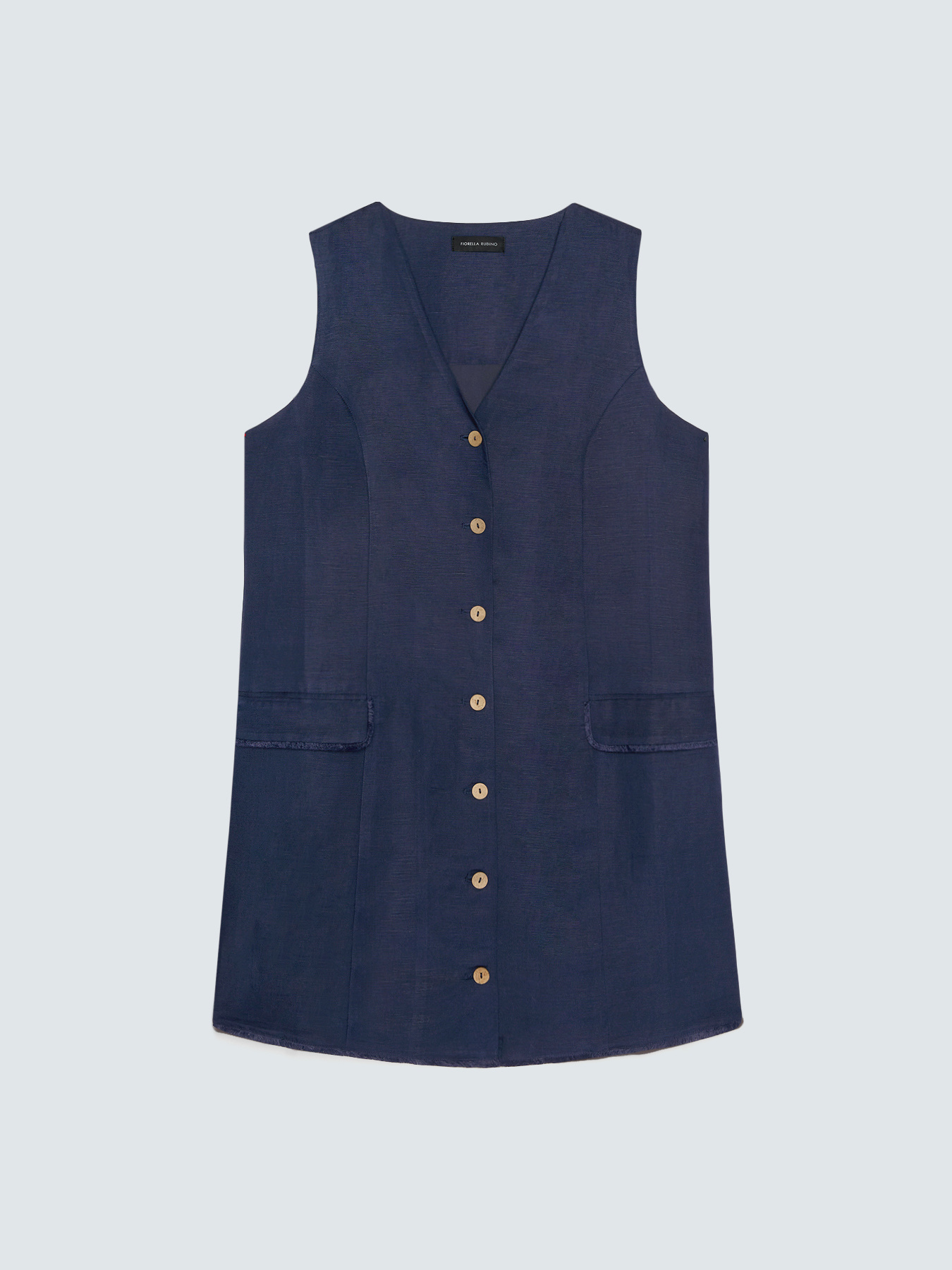 Vestito chemisier in misto lino e viscosa image number 4