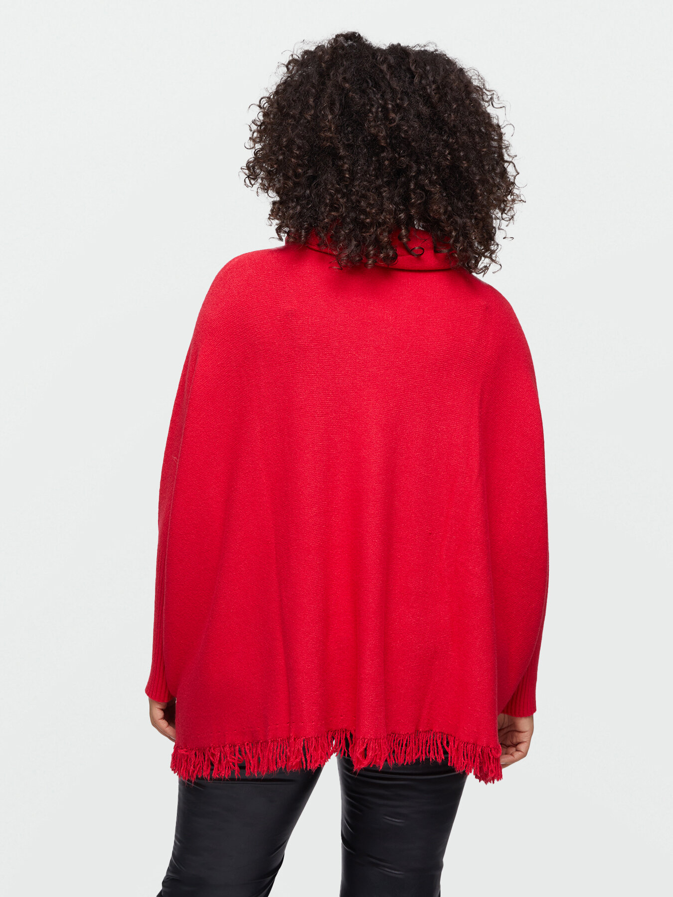 Jersey capa con flecos y cuello de anillo image number 1