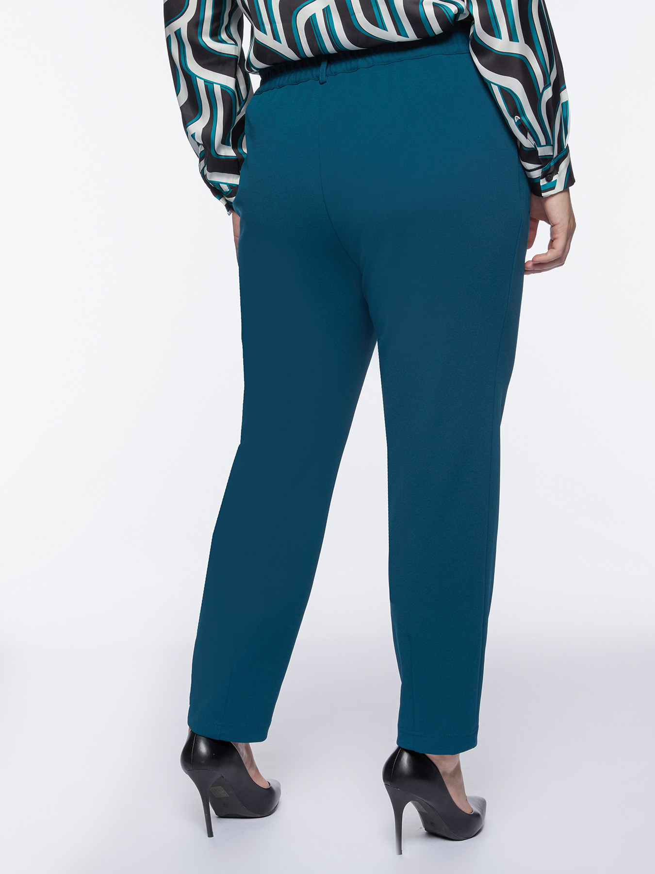 Crepe fabric trousers image number 1