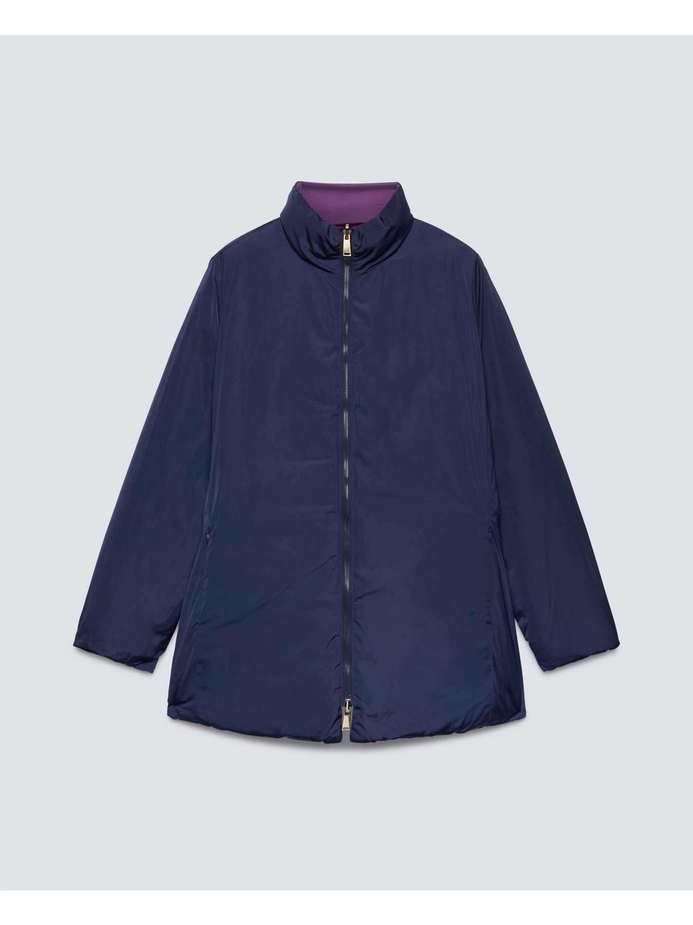 Piumino reversibile bicolore in nylon riciclato image number 5