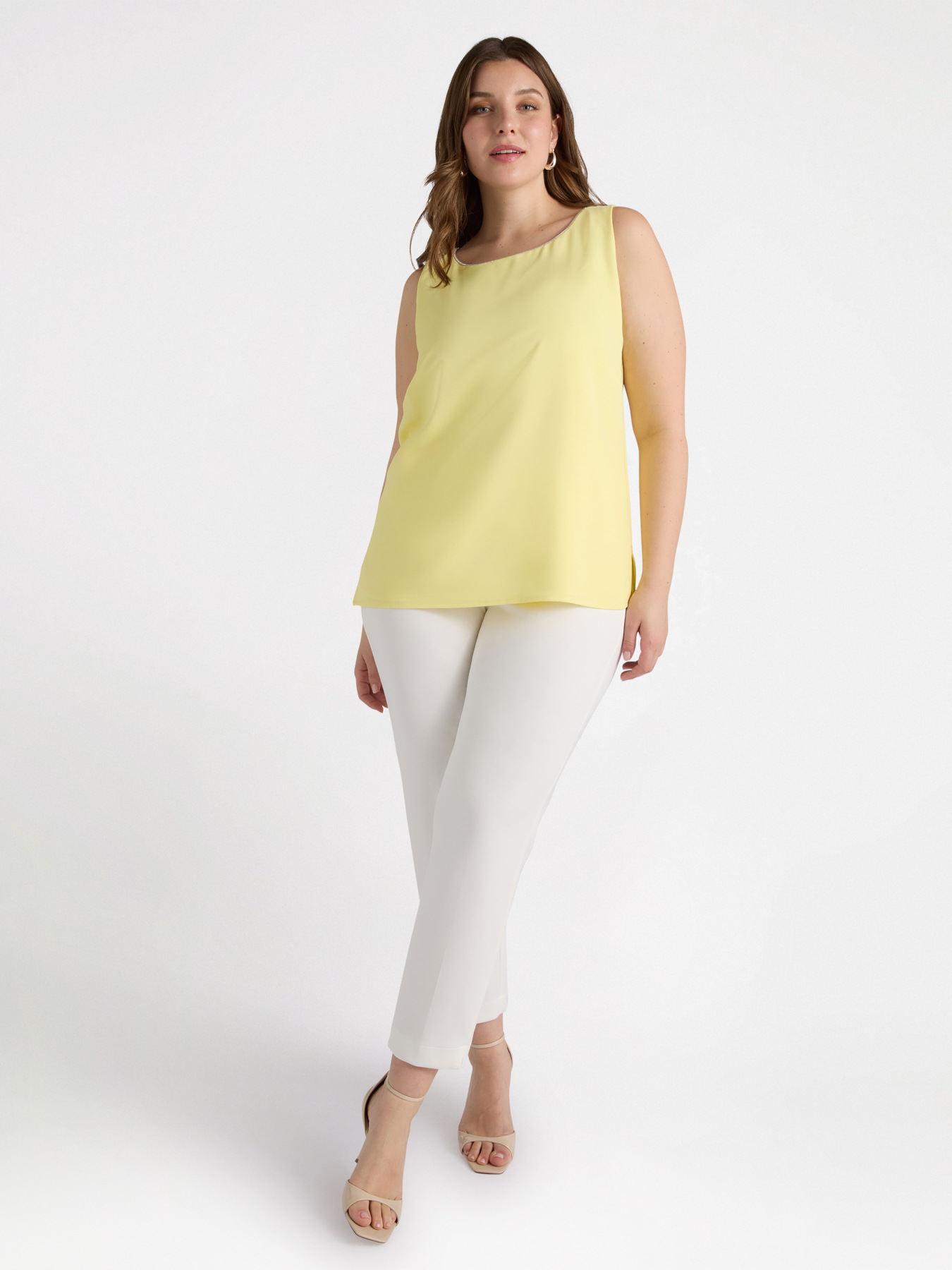 Top with rhinestone border image number 0