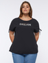 T-shirt avec l'&eacute;criture et le cordon image number 2