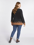 Sweater with lace hem image number 1