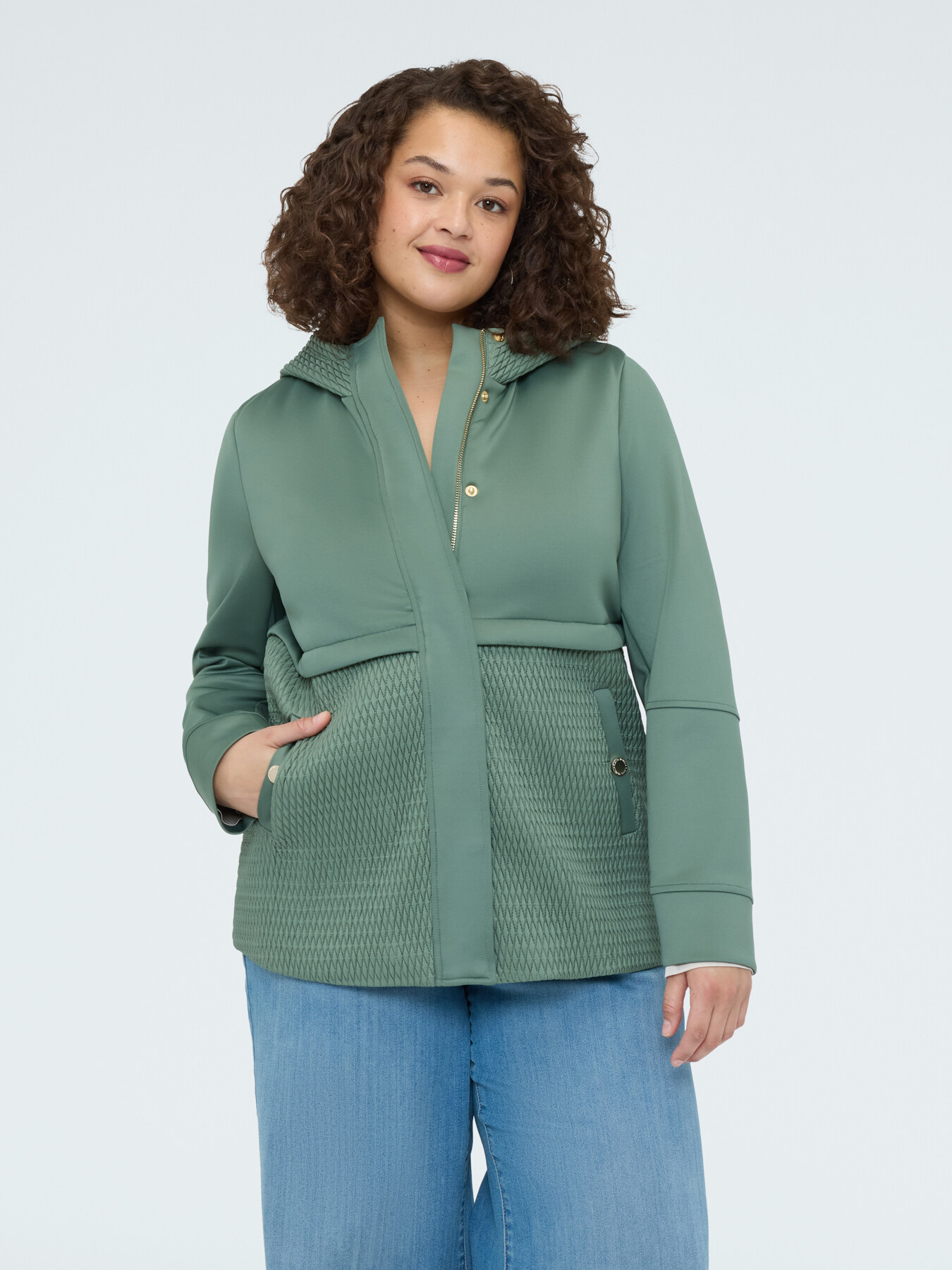 Jacke aus Scuba mit Steppdetails image number 0