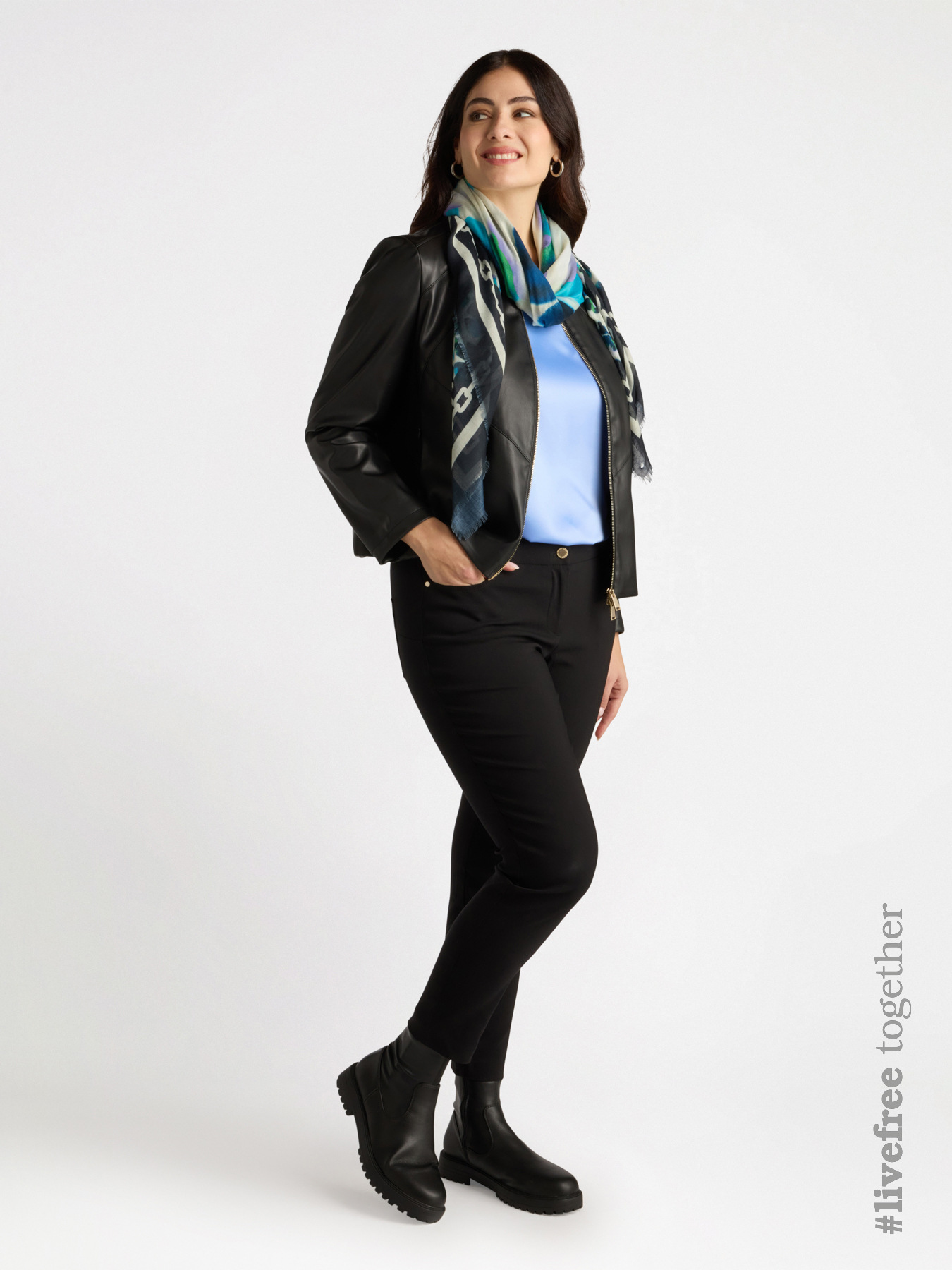 Pantalon skinny en viscose LENZING&trade; ECOVERO&trade; image number 0