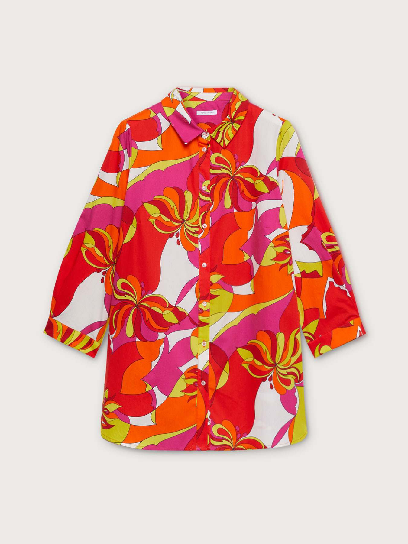 Camicia floreale in cotone image number 3