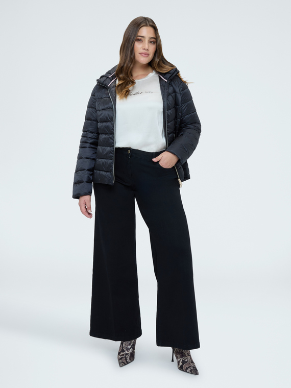 Jeans Wide Leg lavaggio total black
