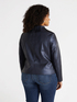 Shimmer fabric biker jacket image number 1