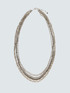 Collar largo de tres hilos con cristales image number 1