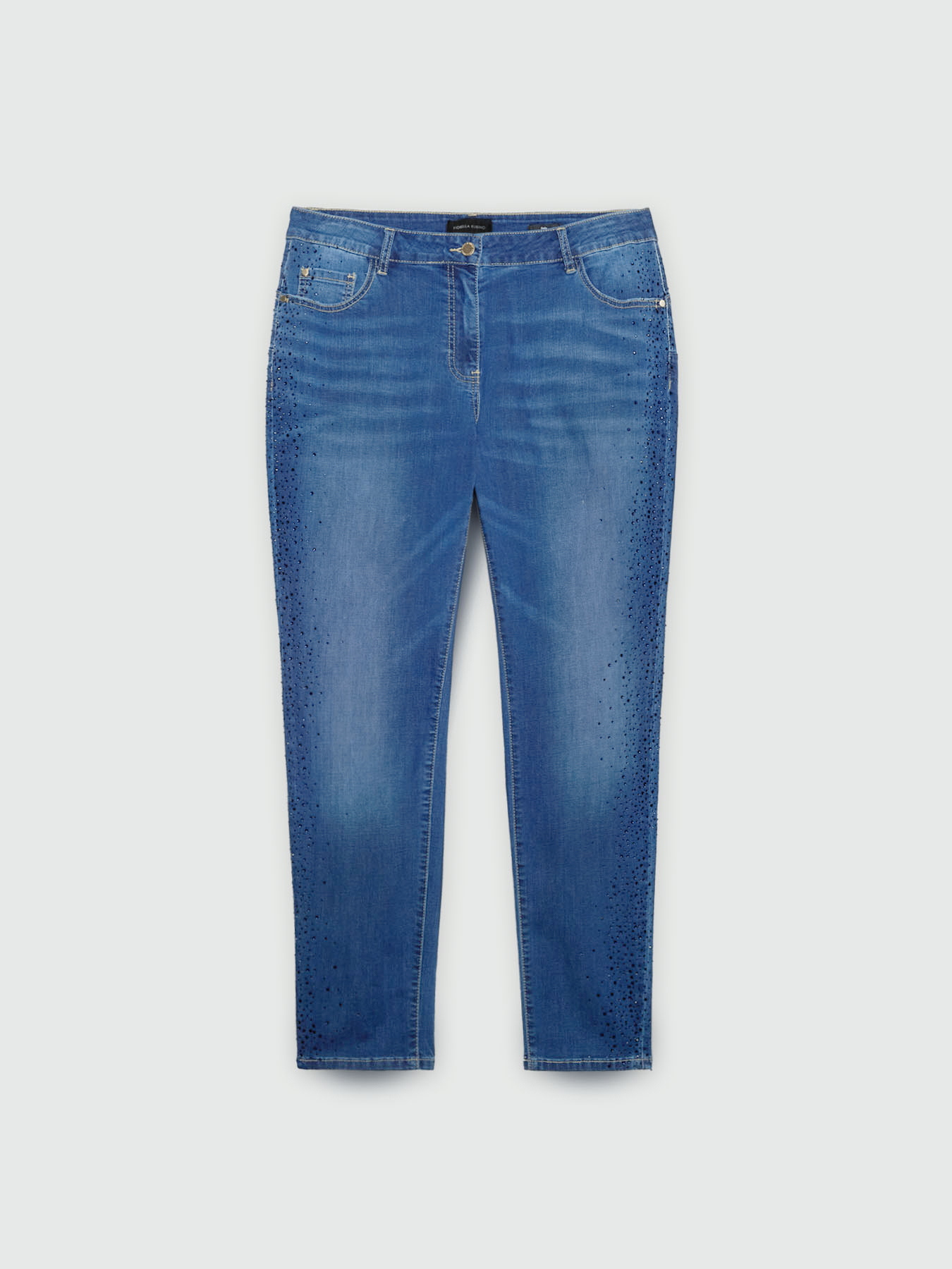 Jeans skinny con strass image number 4