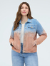 D&eacute;grad&eacute; denim jacket image number 0