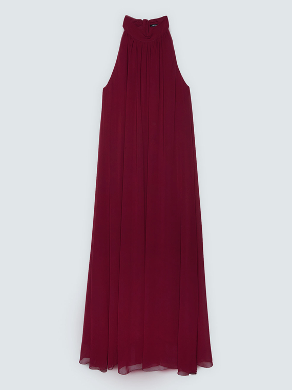 Long Free dress with halter neckline