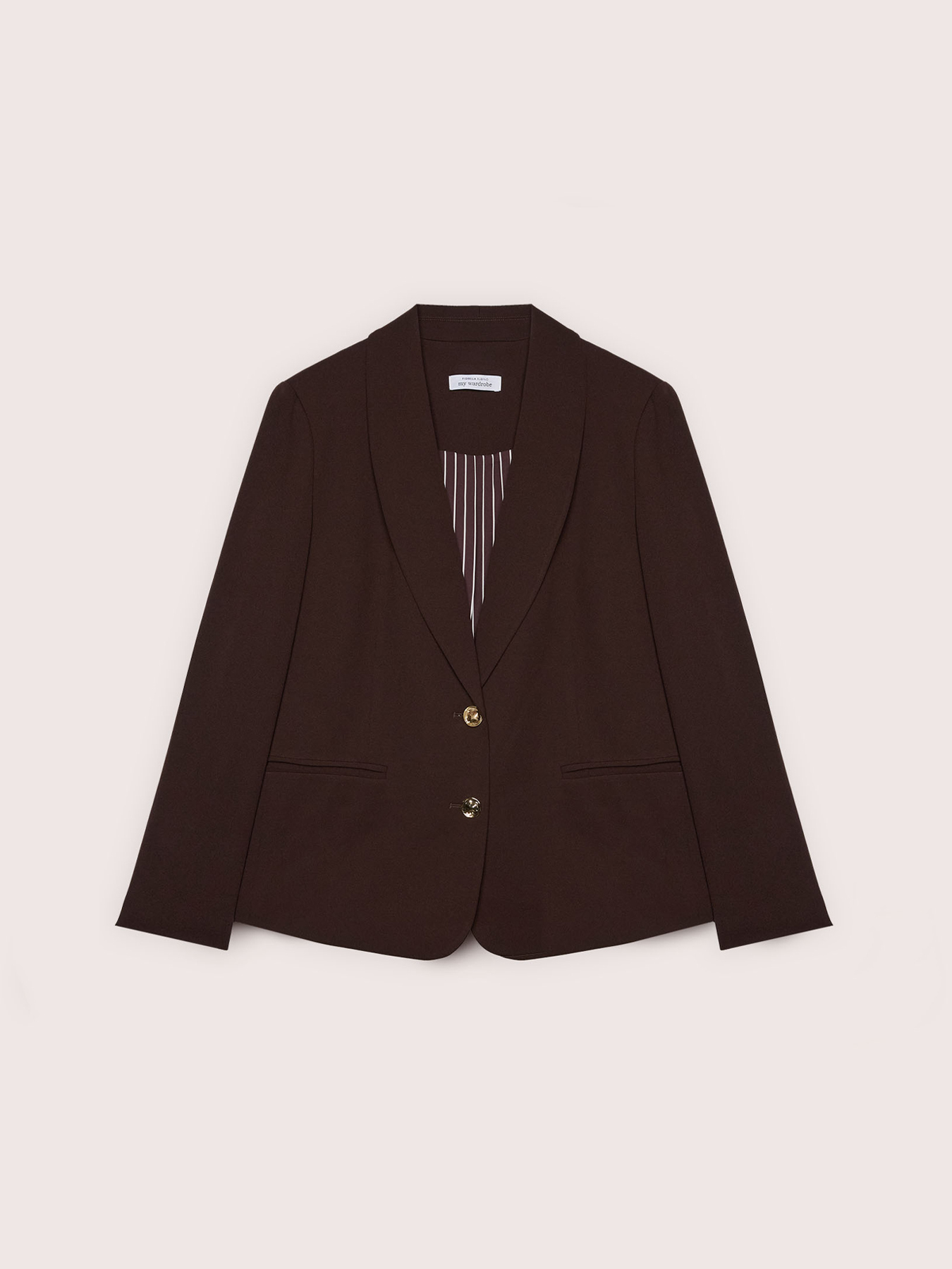 Cropped blazer in stretch fabric image number 5