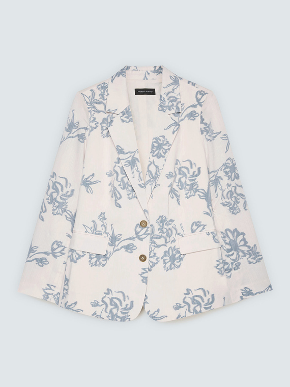 Floral print blazer