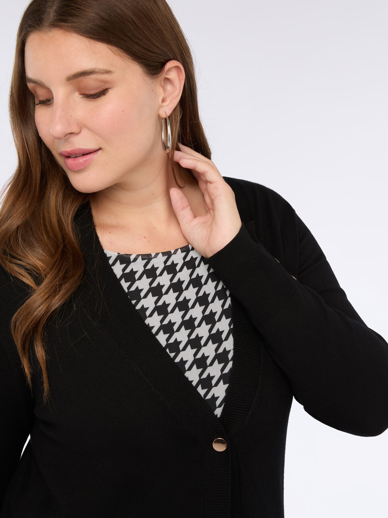 Cardigan in misto viscosa image number 3