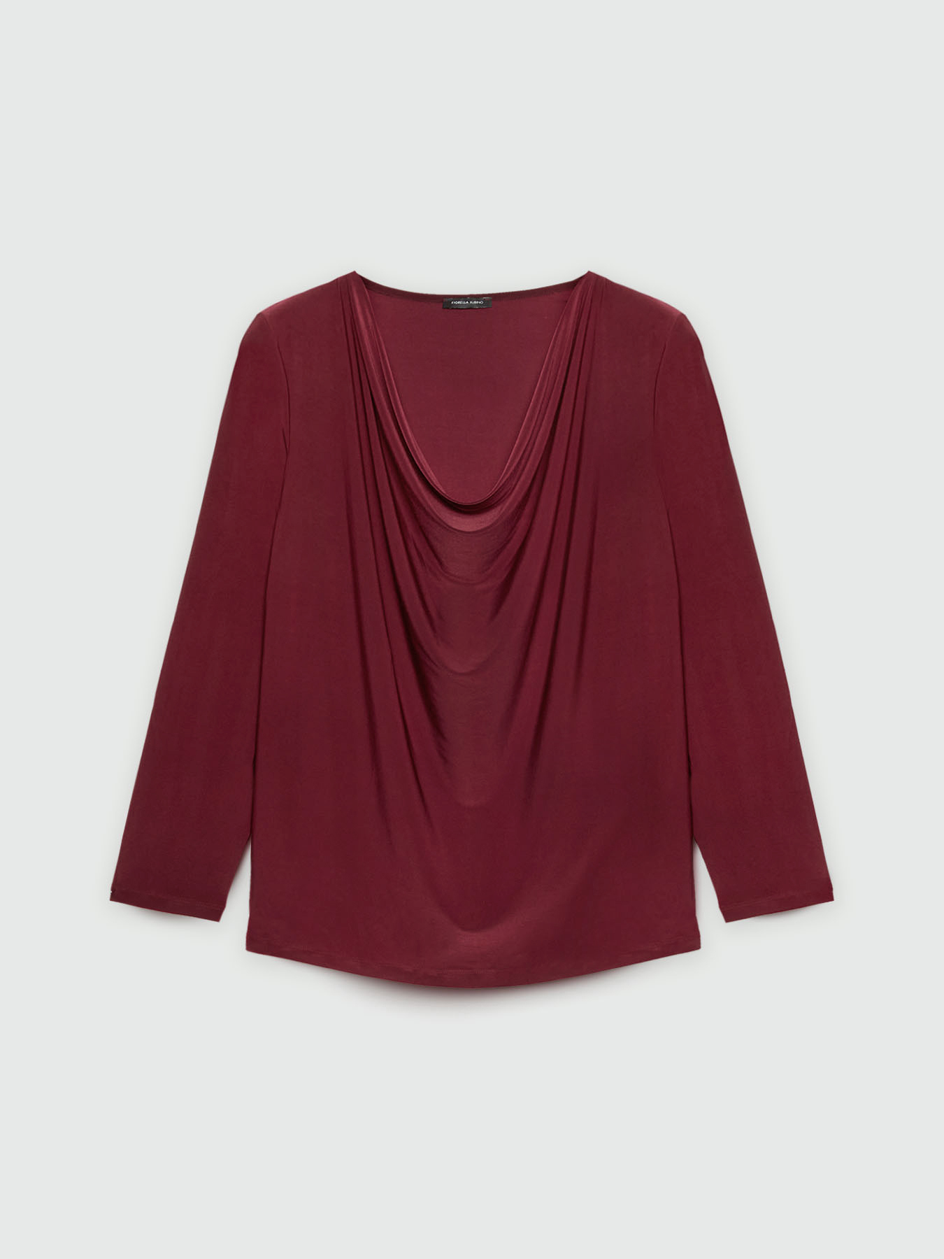 T-shirt with cowl neck image number 4