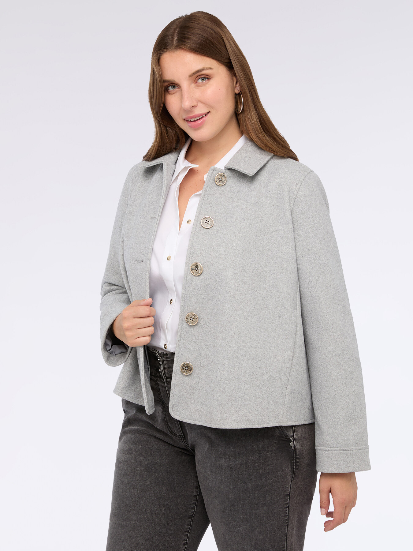 Kurze Jacke aus Strickstoff image number 0