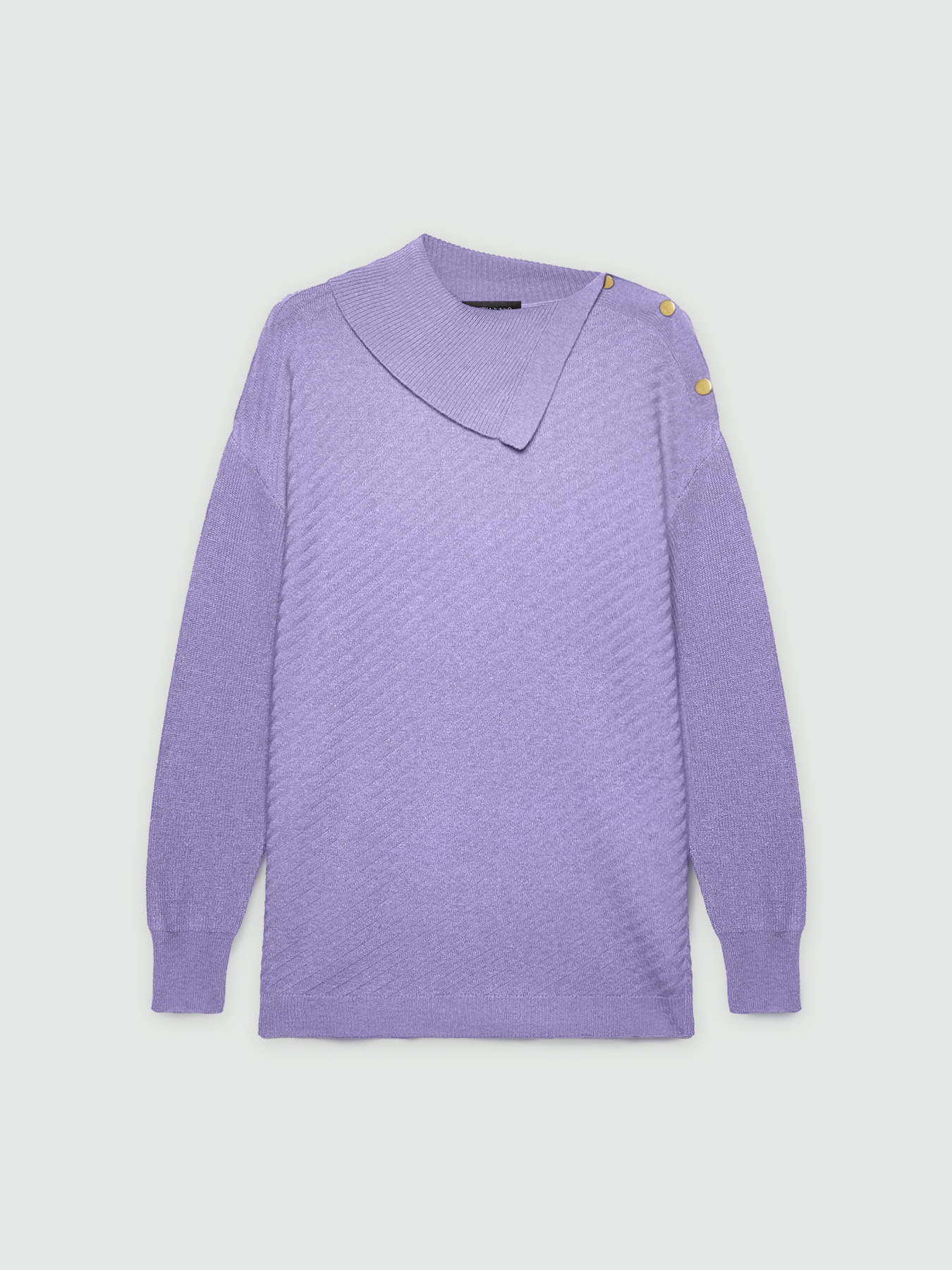 Pullover mit weitem Kragen und Kn&ouml;pfen image number 4