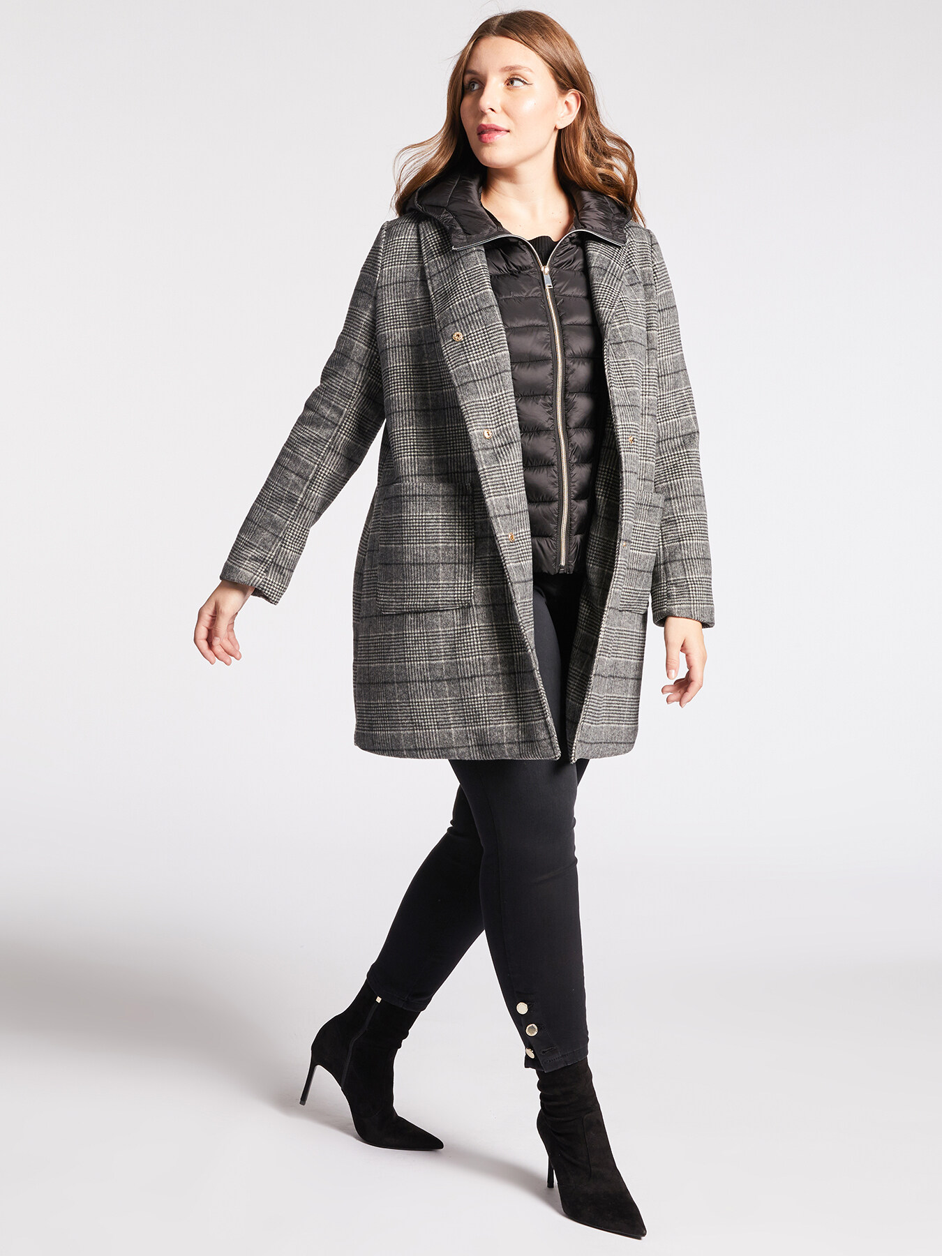 Manteau avec insert en nylon image number 0
