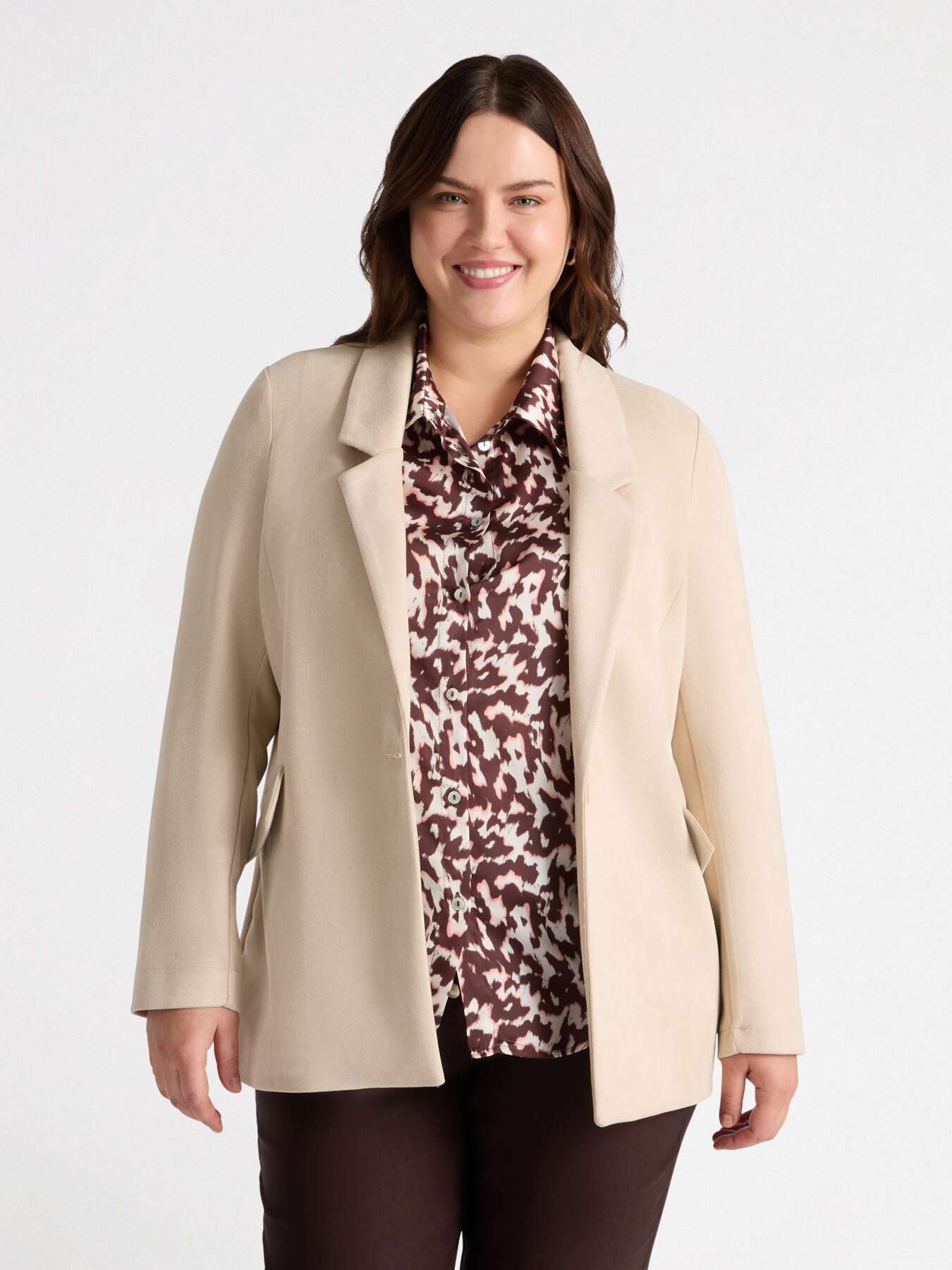 Blazer en tejido con efecto gastado image number 0