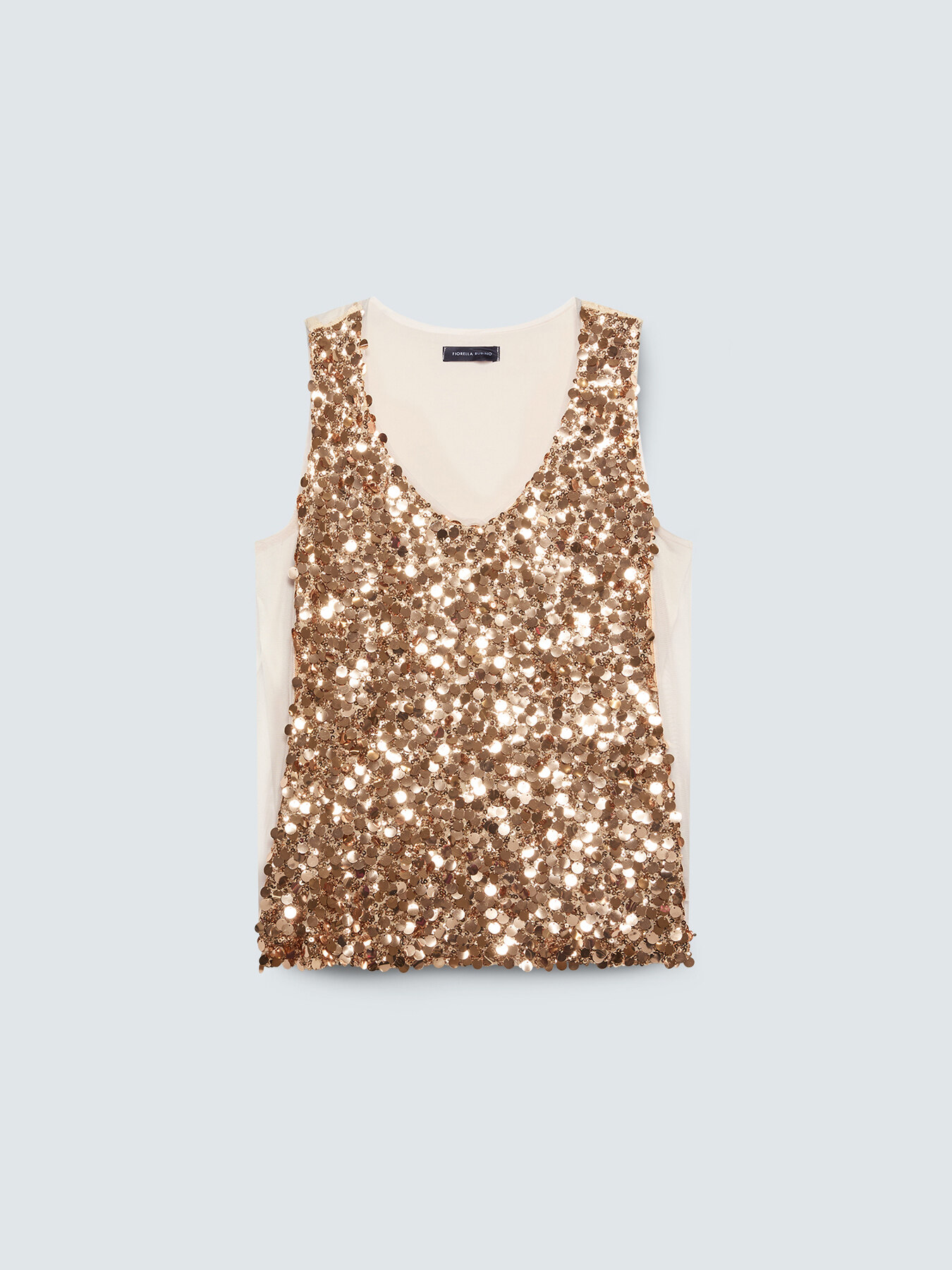 Sequin top with V-neck image number 4